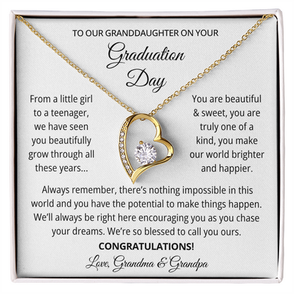 Granddaughter Graduation Gift from Grandma & Grandpa, Gift for Granddaughter Graduation