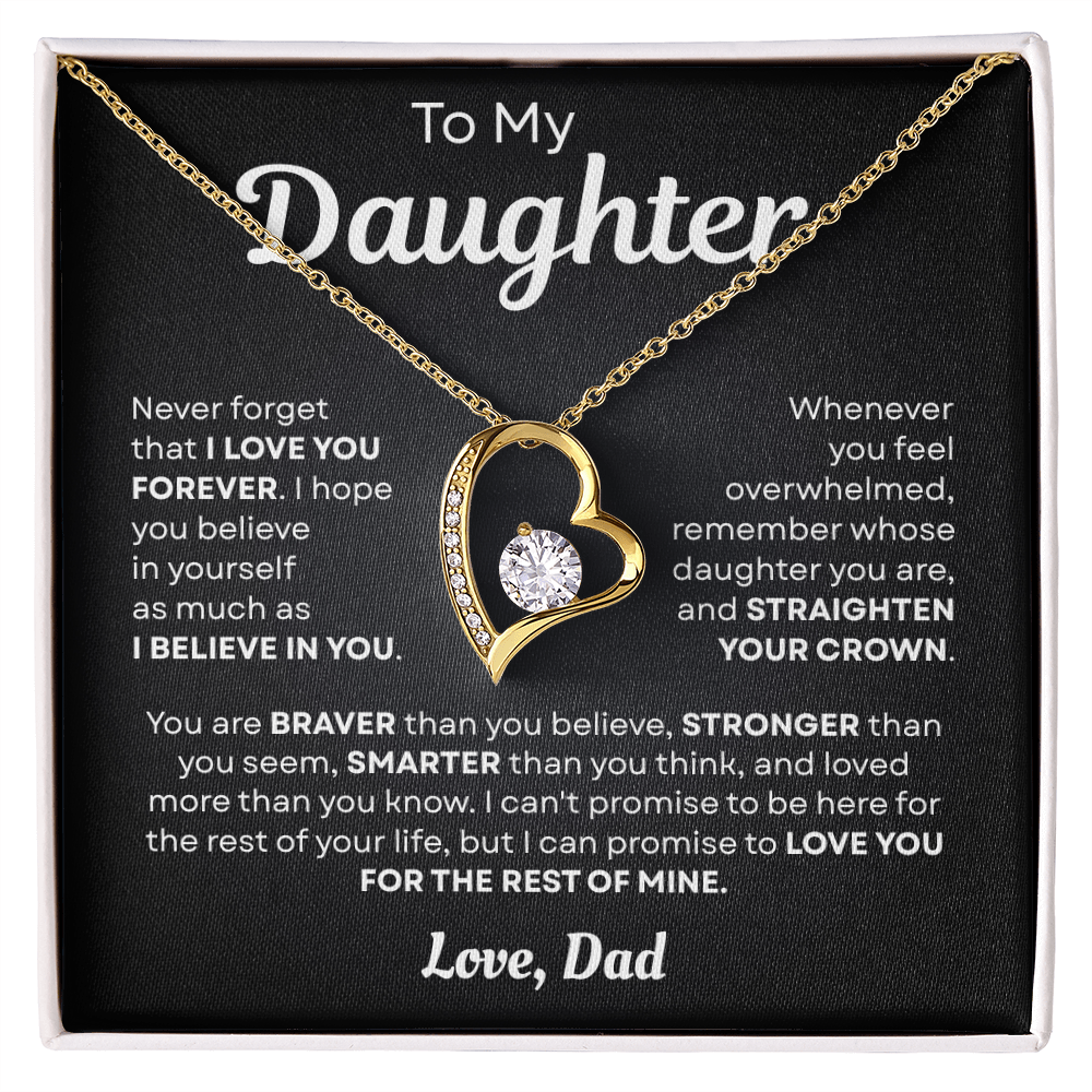 To My Beautiful Daughter | I Will Love You Forever & Always | Meaningful Jewelry Gift