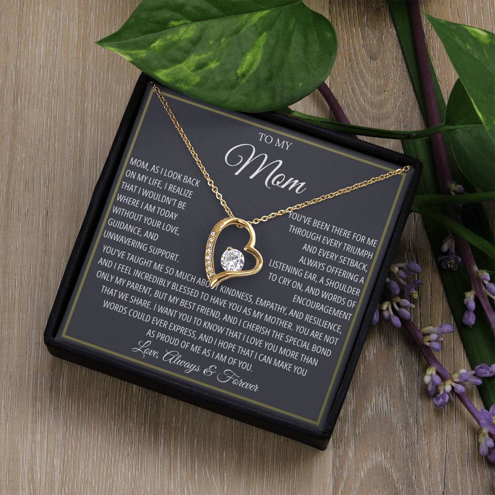Mom Necklace for Women With Heartfelt Message & Gift Box