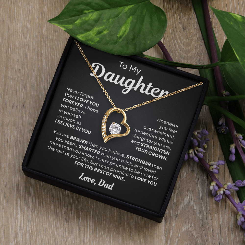 To My Beautiful Daughter | I Will Love You Forever & Always | Meaningful Jewelry Gift