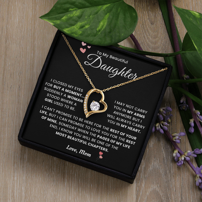 To My Beautiful Daughter Necklace From Mom