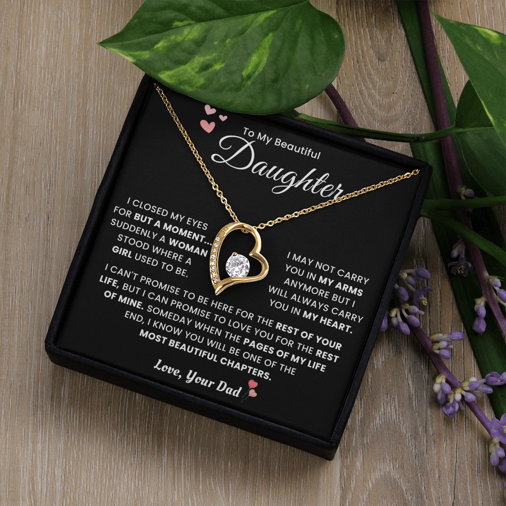 To My Daughter Necklace From Mom Dad - Mother's Day Jewelry With Gift Box