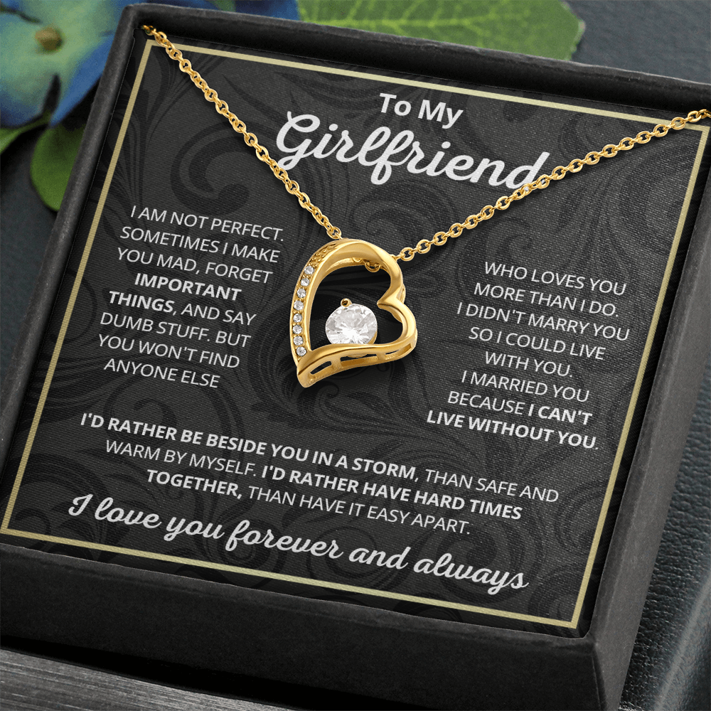 Girlfriend Necklace Gift From Boyfriend on Birthday, Christmas Day