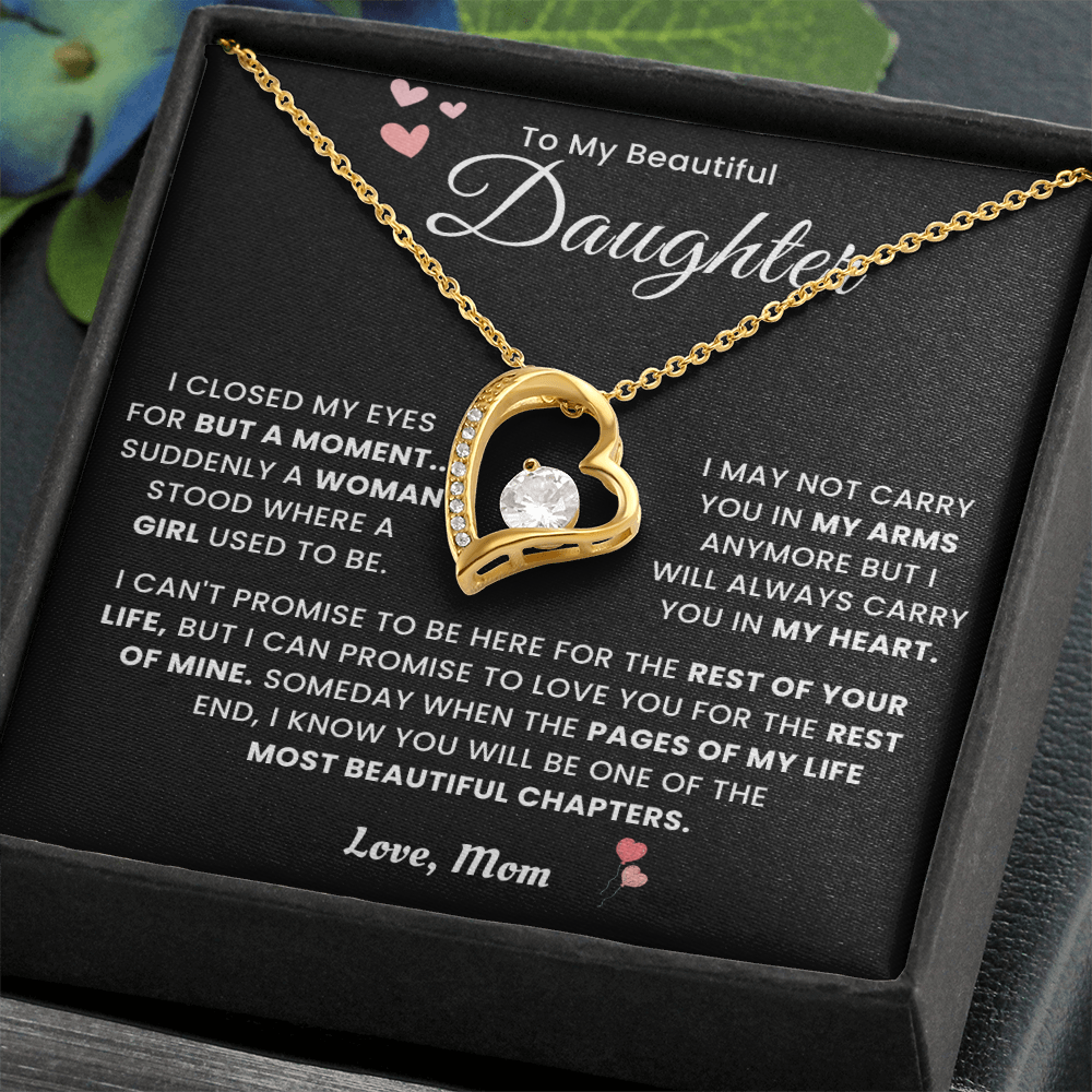 To My Beautiful Daughter Necklace From Mom