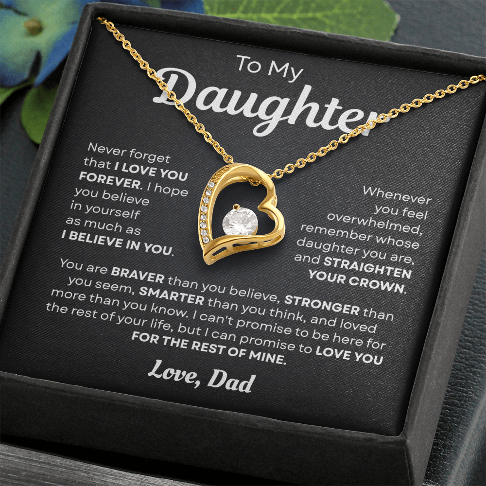 To My Beautiful Daughter | I Will Love You Forever & Always | Meaningful Jewelry Gift
