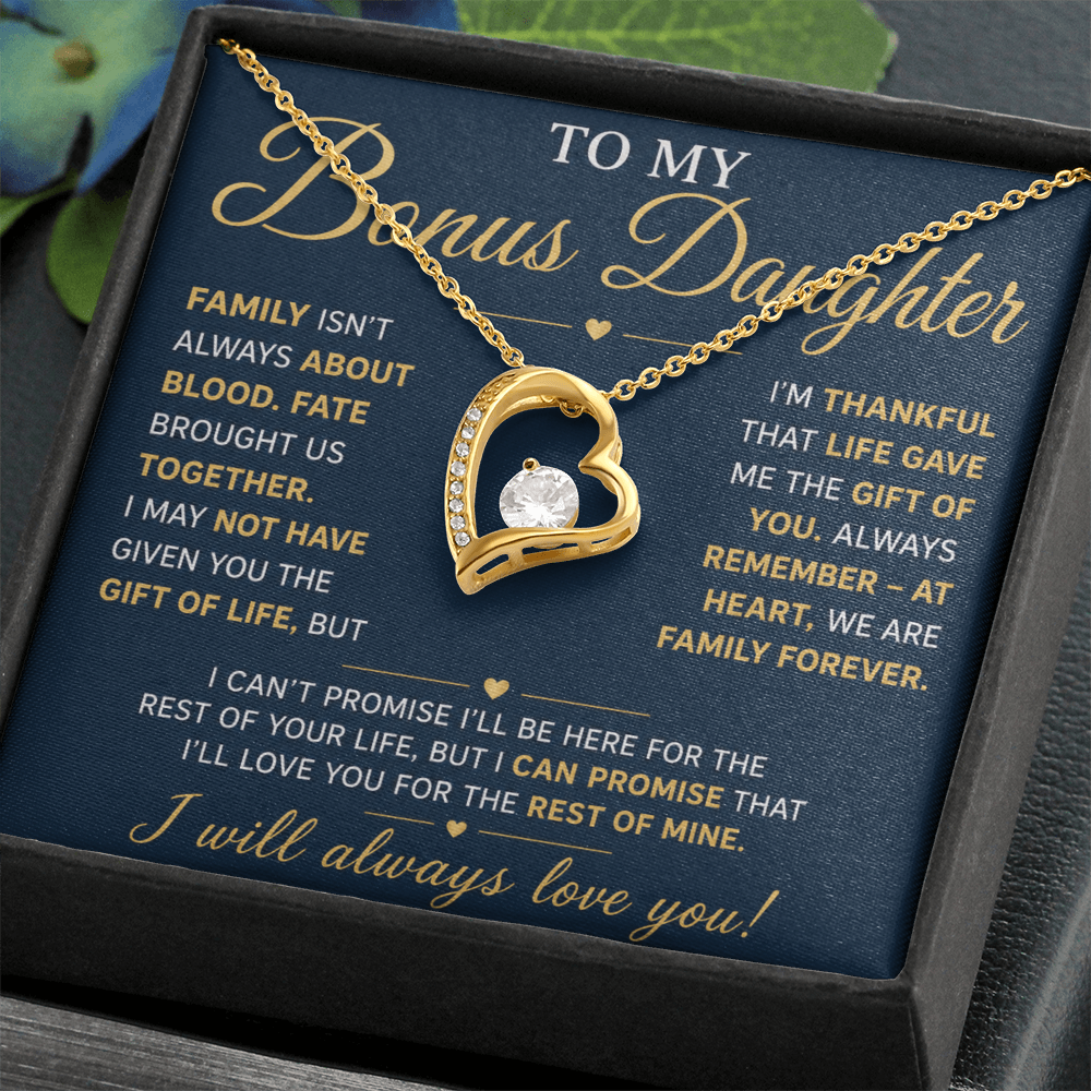 To My Stepdaughter - I'll Always Be With You - Forever Love Necklace