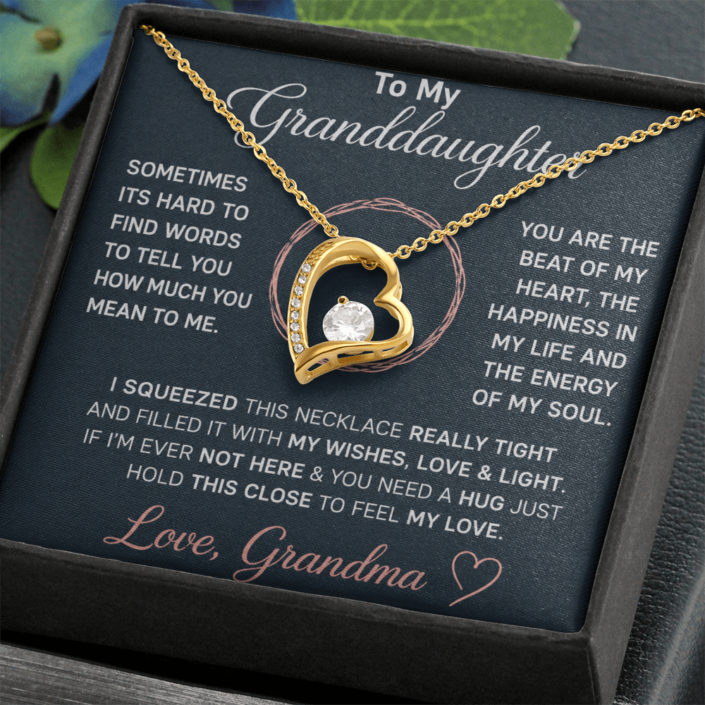 To My Granddaughter | Always Keep Me in Your Heart | Forever Love Necklace